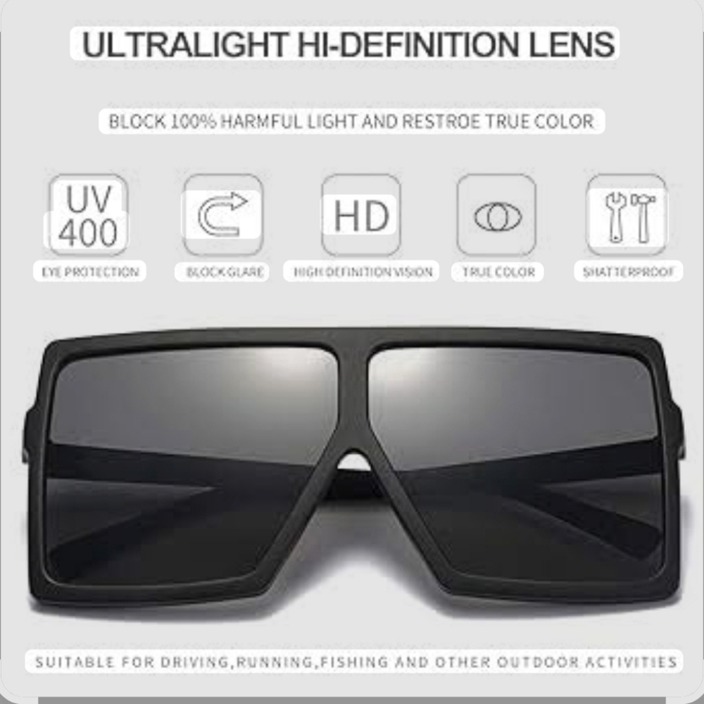 Dollger Black Hi-Definition Lens Glasses